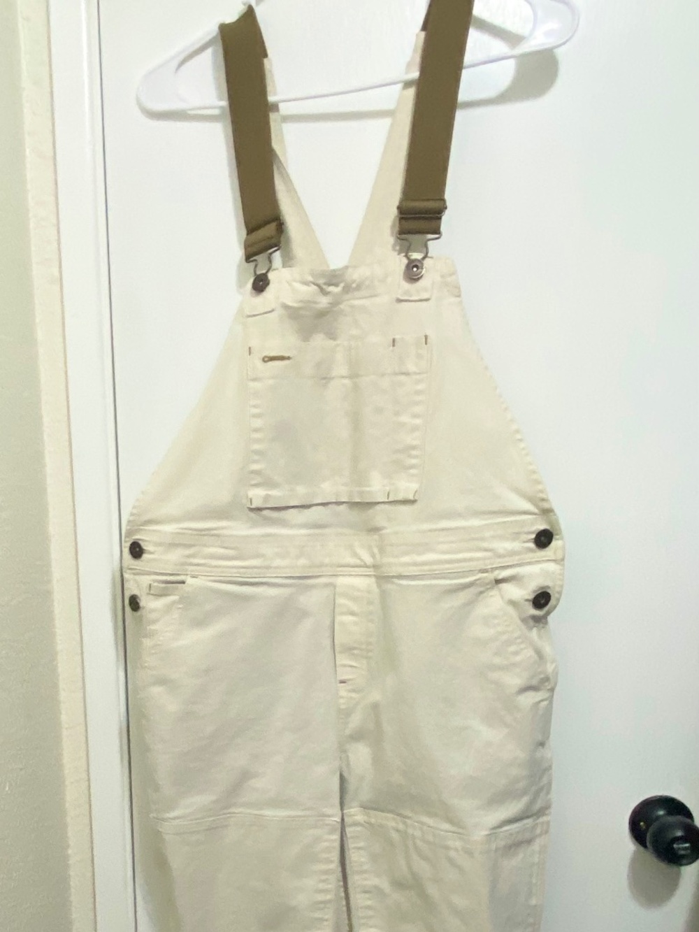 REI  Size 14  Women’s White  Cargo Overall Pants